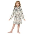 thumbnail image 2 of BZSMCE Bathrobes Belt Hooded Floral Horse Tapestry Creative Pattern, 2 of 8