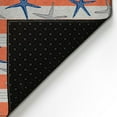 thumbnail image 3 of Addison Rugs Indoor/ Outdoor Surfside Starfish Stripes Washable Rug New Coral - 8' x 8', 3 of 7