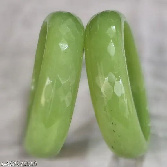 Monalisa Light green Color 2 PCS Crystal Handmade Bangle bracelet For Girls And women