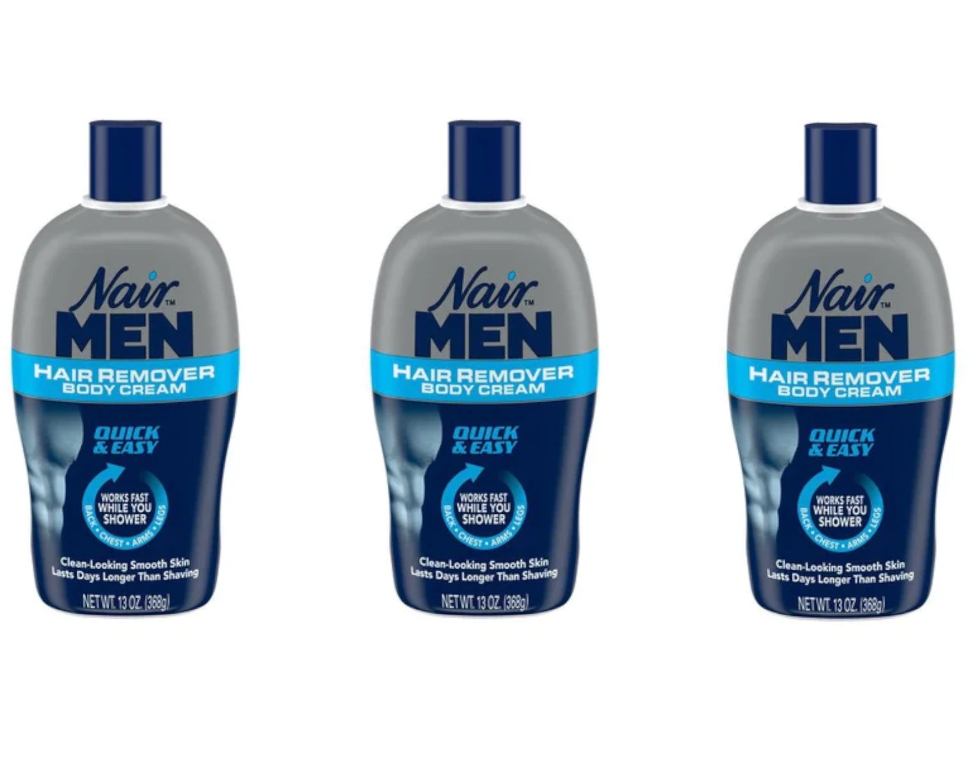 3 Pack - Nair Men Hair Removal Body Cream 13 oz (368 g) Each 