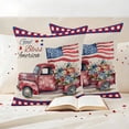 thumbnail image 3 of Independence Day Pillow Covers 2 Pack USA Flag Red Truck Flower Pillowcase Waterproof Outdoor Throw Pillow Cover for Patio Garden Square Cushion 26”x26”, 3 of 9