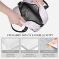 thumbnail image 2 of DouZhe Lunch Bags for Women and Men, Pink Boho Plants Drawing Prints Reusable Portable Insulated Cooler Waterproof Lunch Tote Bag for Travel Work School Picnic, 2 of 7