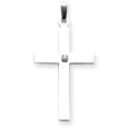 thumbnail image 1 of Pendentif Croix Diamant en Or Blanc 14k.03ct., 1 of 2