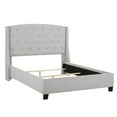 thumbnail image 5 of Elle Queen Size Bed- Tufted Wingback Headboard- Dove Gray Upholstery, 5 of 6
