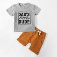 thumbnail image 2 of UAYOTSE Toddler Boys Baby Girls Boys Letter Short Sleeve T Shirt Solid Color Shorts Sports Two Piece Set for Kids Two Piece Children's Outfits,Sizes 12-18 Months, 2 of 9
