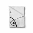 thumbnail image 2 of Humor Soft Flannel Fleece Throw Blanket, Challenge Accepted Guy Meme Caricature Man Trippy Styled Modern Picture, Cozy Plush for Indoor and Outdoor Use, 50" x 70", Black and White, by Ambesonne, 2 of 6