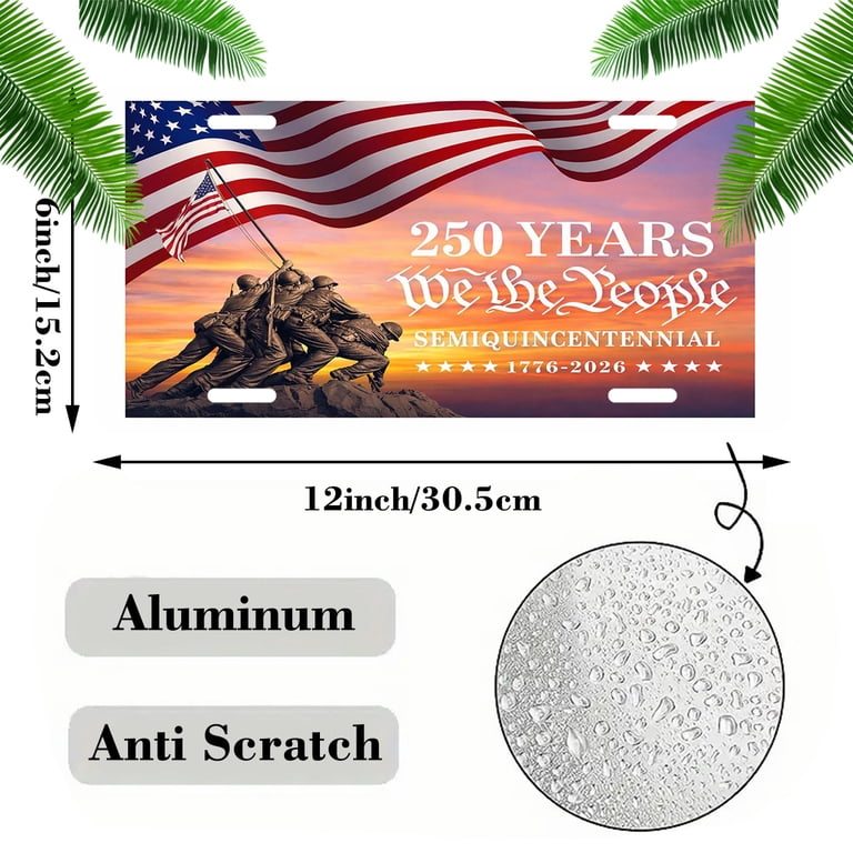 USA 250th Anniversary License Plate, 1776-2026 Patriotic License
