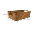 thumbnail image 2 of BESTOYARD Rectangular Sundries Organizer Basket with Handle Natural Seaweed Material, 2 of 5