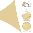 thumbnail image 4 of Yescom 28FT Triangle Sun Shade Sail Canopy 97% UV Block Commercial Carpark Pool Camping Playground Outdoor Beige, 4 of 10