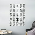 thumbnail image 1 of Cat Tapestry, Hand Drawn Sketchy Cats with Happy Face Gestures Comic Creatures Funny Art Print Image, Wall Hanging for Bedroom Living Room Dorm Decor, 40W X 60L Inches, Black White, by Ambesonne, 1 of 2