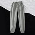 thumbnail image 4 of Baggy Wide Pants Women New Women High Waisted Baggy Sweatpants Casual Pull on Straight Leg Pants with Pocket Fall Joggers Dark Gray L, 4 of 7
