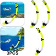 thumbnail image 1 of Snorkel Buceo Tubo Respiración Subacuático Completamente Seco Equipo () Amarillo, 1 of 8