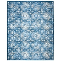 SAFAVIEH Martha Stewart Nazca Floral Area Rug, Navy/Creme, 9' x 12'