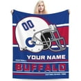 thumbnail image 3 of Custom Buffalo Blanket Personalized Throw Blankets Name Number Gifts for Men Women Boy Football Style Decor, 3 of 6