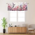 thumbnail image 2 of Watercolor Flower Hummingbird Kitchen Valance Curtain Rod Pocket Spring Bird Floral Plant Nature Window Treatment for Living Room Bedroom Bathroom 54 by 18 in, 1 Panel, 2 of 6