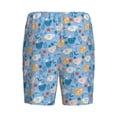 thumbnail image 5 of Naloa Cute Chickens and Flowers Men's Short Pajama Pants, Lounge Comfort Shorts with Elasticized Waistband and Side Pockets - Large, 5 of 9