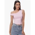 thumbnail image 6 of Womens Off The Shoulder Tops Sleeveless Shirts Going Out Crop Tank Tops Slim Fitted Summer Outfits, 6 of 6
