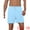 Blue, variant on Unique Bargains Men's Summer Solid Color Drawstring Elastic Waistband Swim Beach Shorts 30 Blue