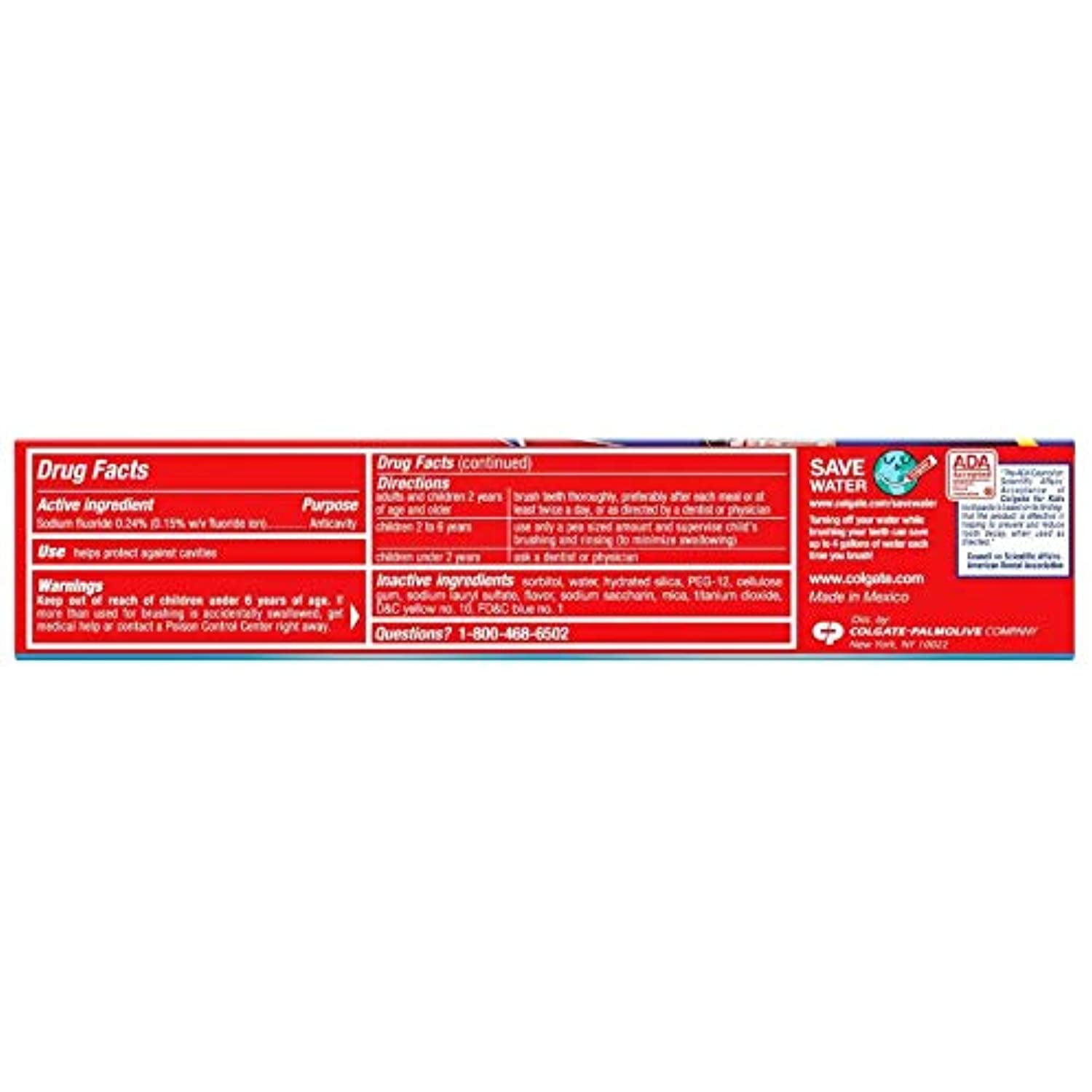 Colgate Kids Cavity Protection Bubble Fruit Fluoride Toothpaste 4.6Oz - Pack Of 4
