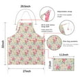 thumbnail image 7 of Pioneer Flower Floral Print Pattern Apron-Garden Aprons for Women with Pockets-Cotton Linen Waterproof Kitchen Cooking Gardening Aprons Adjustable for Kitchen,Cooking,BBQ and Salon 33x27 Inch, 7 of 7