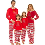 Gohope Matching Family Christmas Pajamas Boys Girls Christmas Tree Shape Toddler Kids Children Sleepwear Baby Clothes Pyjamas Dad-XXL