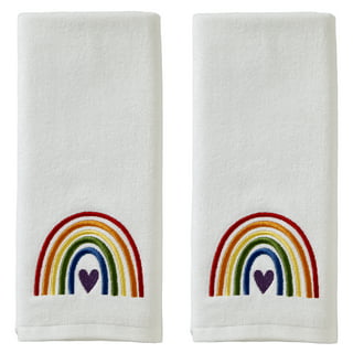 SKL Home Casual Monogram Letter E Hand Towel 2 piece set, white, cotton  W453800083E203 - The Home Depot
