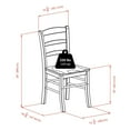 thumbnail image 3 of Groveland 5pc dining table & ladder back chair, Natural, 3 of 9
