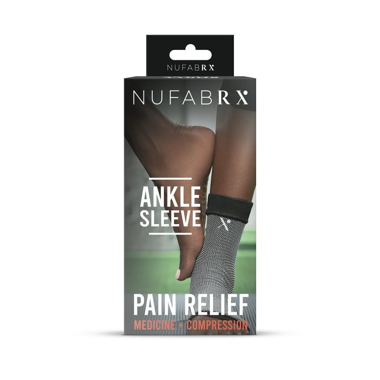 Nufabrx Pain Relieving Ankle Compression Socks for Men and Women, Ankle  Brace Socks