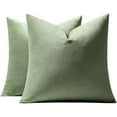 thumbnail image 7 of Pack of 2 Sage Green Pillow Covers 20x20 Inch Decorative Velvet Throw Pillow Covers Modern Soft Couch Throw Pillows Farmhouse Home Decor for Spring Sofa Bedroom Living Room, 7 of 7