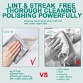 thumbnail image 4 of LELE LIFE 6Pcs Microfiber Cleaning Cloth for Glass, Lint Free Streak Free, 16×16in, Glass Polishing Cloth Microfiber Towels for Cars Window Mirror Stainless Steel, 4 of 7