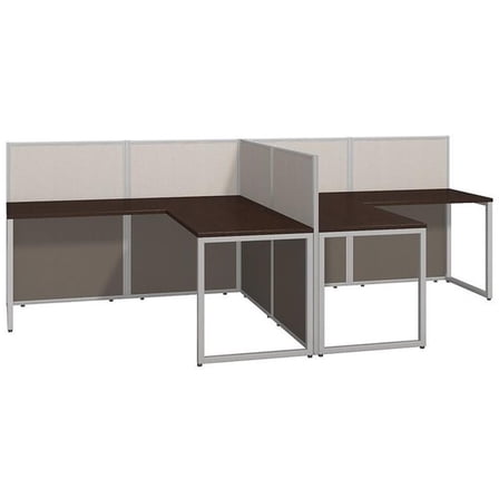 Scranton & Co Furniture L Shaped Desk for 2 in Cherry