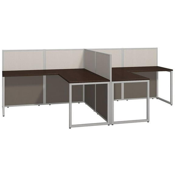 Scranton & Co Furniture L Shaped Desk for 2 in Cherry
