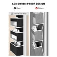 thumbnail image 5 of Yecaye 6-Tier Over The Door Storage Organizer, Flexible 1 Split into 2 Swing-Proof Hanging Bathroom Bedroom Organizer and Storage, Black, 5 of 8