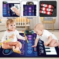 thumbnail image 3 of Musical Mat Baby Toys for 1 Year Old Kids, 2 in 1 Musical Toys Toddler Piano & Drum Mat with 2 Sticks, Baby Musical Mat, Gifts for 1 2 3 Year Old Boys Girls, 3 of 6