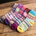 thumbnail image 4 of 10 pares de calcetines de lana, calcetines térmicos para mujer, calcetines cálidos de invierno para mujer, calcetines de punto gruesos, calcetines de invierno para mujer, coloridos, 4 of 5