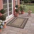 thumbnail image 4 of Safavieh Courtyard Ercan Bordered Indoor/Outdoor Area Rug, Natural/Black, 2' x 3'7", 4 of 18