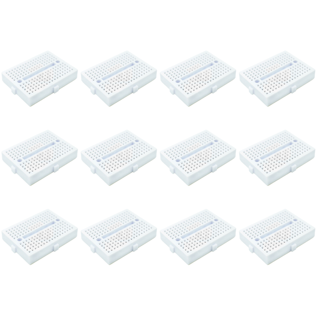 Mini placa de pruebas SYB-170, placa de pruebas sin soldadura de 35x47 mm para kit de bricolaje (blanco)