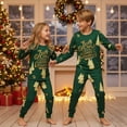 thumbnail image 5 of Nibbcoa Family Matching Christmas Pajamas Set Tree and Letter Print Holiday Pajamas Sleepwear, 5 of 9
