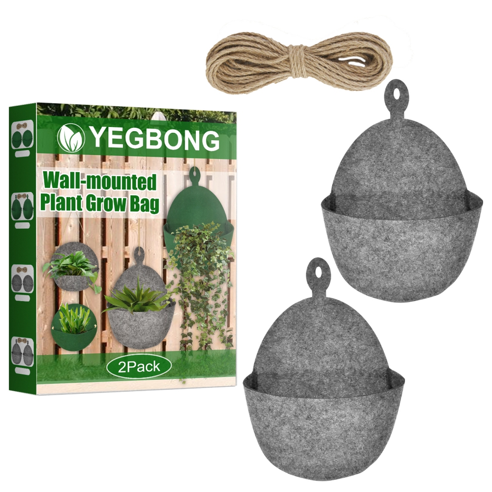 2 Pieces Wall Hanging Plant Bag Vertical Wall Garden Flower Pot Flower