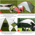 thumbnail image 2 of Tignapoo Auvent de Camping Vert Militaire et Beige avec Poteaux en Fibre de Verre - Imperméable, Résistant aux UV, Spacieux pour Activités Extérieures comme Pique-Niques, Pêche et Barbecues - 7.9 Pieds x 6.2 Pieds x 6.6 Pieds, 2 of 6