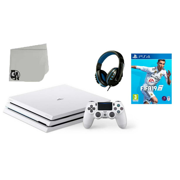Sony PlayStation 4 PRO Glacier Gaming Console White with FIFA-19 BOLT AXTION Bundle Used - Walmart.com