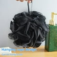 thumbnail image 6 of Bath Shower Loofah Sponge 60g Bath Mesh Pouf Shower Ball Body Scrubber Exfoliating Bath Sponge for Women and Men, Set of 1, Black, 6 of 8