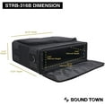 thumbnail image 6 of Sound Town Portable 3U Rack Bag, Soft Rack Case with 14" Rackable Depth, Plywood Rack Frame, Shoulder Strap, Accessory Pocket (STRB-316B), 6 of 6