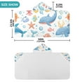 thumbnail image 4 of Yayeee Kids Hooded Towels Toddler Soft Absorbent Beach Bathing Wrap 50" x 23.5", Blue Ocean, 4 of 5