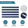 thumbnail image 6 of Navy Blue Stripe Placemats Set of 8, Modern Simple Geometric White Striped Placemats for Dining Table, Place Mats for Kitchen Tabletop, Waterproof Wipeable Dining Table Mats Set, 6 of 9