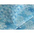 thumbnail image 4 of Ambesonne Snowflake Quilted Bedspread Set 2 Pcs, Pattern of Winter, Twin Size, Pale Blue White, 4 of 5