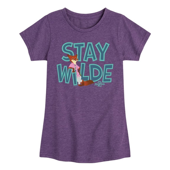 Zootopia 2 - Nick The Fox Stay Wilde - Youth Girls Short Sleeve T-Shirt
