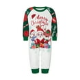 thumbnail image 2 of Elippeo Christmas Pajamas for Family Long Sleeve Santa Snowman Reindeer Print Tops + Pants Set Winter Sleepwear, 2 of 10