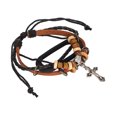 thumbnail image 3 of Cross Tag Bangle, Durable Comfortable To Touch Cross Beaded Wristband Environmentally Friendly Classic Weaving Craft  For  5/6, 3 of 8