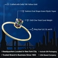 thumbnail image 2 of Gem Stone King 10K Yellow Gold Engagement Ring 0.60 Ct Oval Green Mystic Topaz, 2 of 6